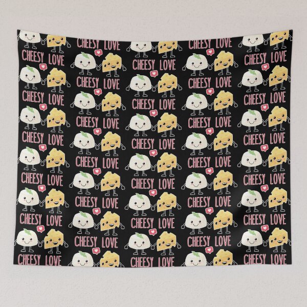 Item preview, Kawaii Cheeses: Cheesy Love designed and sold by Happy Puppy Print On Demand.