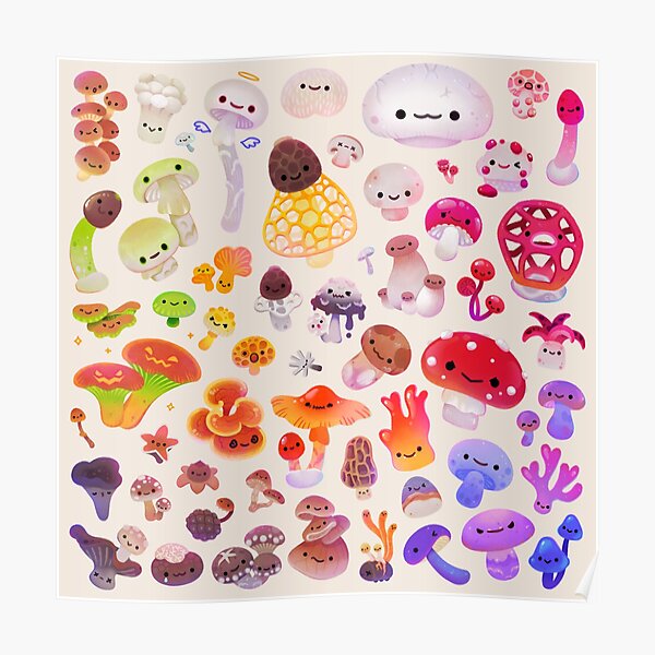 Mushroom - light Poster