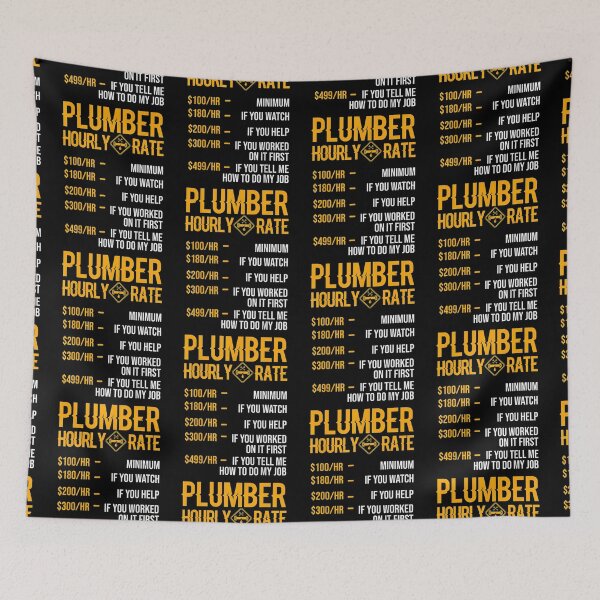 Item preview, Funny Plumber Men Plumber Hourly Rate Plumber designed and sold by pinkard.