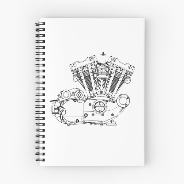 Item preview, Ironhead Sportster Diagram (Black and White). designed and sold by timothybeighton.