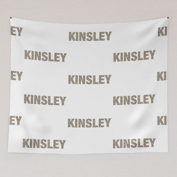 Item preview, Kinsley name leopard pattern my name is Kinsley gift birthday holiday anniversary Essential Inspiration Joy Mood Funny designed and sold by DesignByHeartUK.
