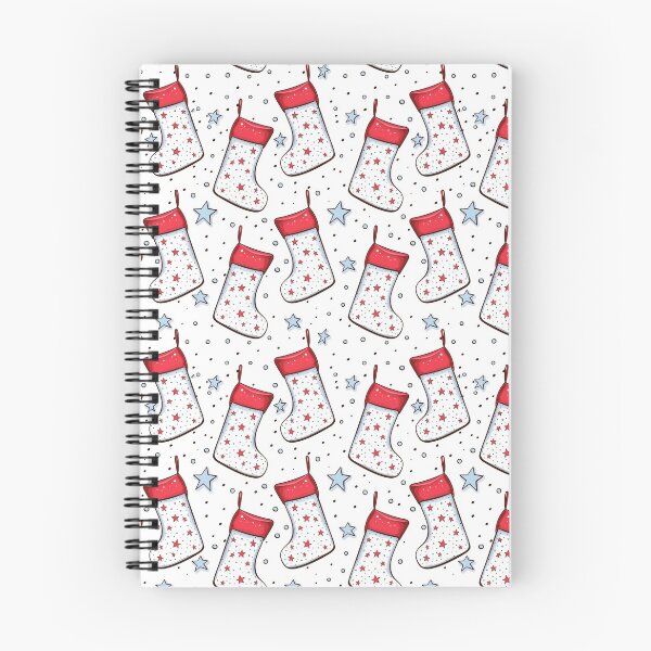 Item preview, Red Star Christmas Stockings with Blue Stars Seamless Pattern designed and sold by Trinket-Trickster.