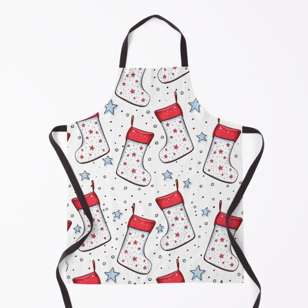 Item preview, Red Star Christmas Stockings with Blue Stars Seamless Pattern designed and sold by Trinket-Trickster.
