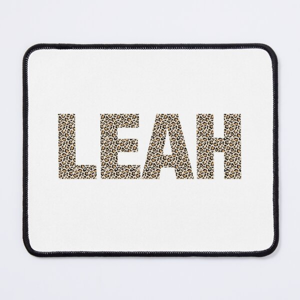 Item preview, Leah name leopard pattern my name is Leah gift birthday holiday anniversary Essential Inspiration Joy Mood Funny designed and sold by DesignByHeartUK.