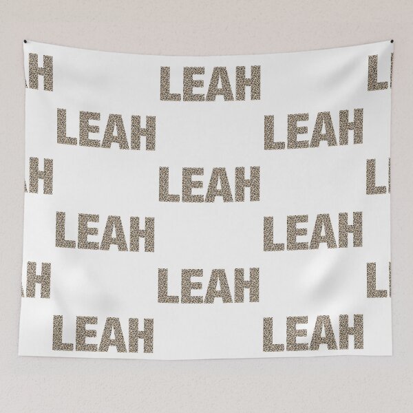 Item preview, Leah name leopard pattern my name is Leah gift birthday holiday anniversary Essential Inspiration Joy Mood Funny designed and sold by DesignByHeartUK.