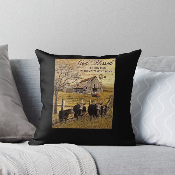 Item preview, God Blesses The Broken Road That Led Me Straight To You - Farm Cow Wall Art designed and sold by HerBertTeee.