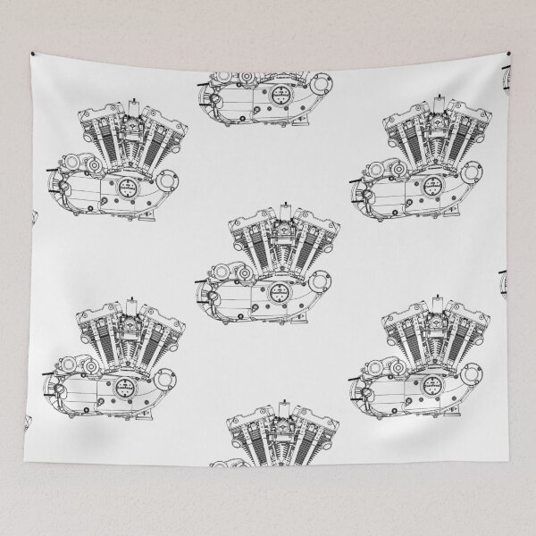 Item preview, Ironhead Sportster Diagram (Black and White). designed and sold by timothybeighton.