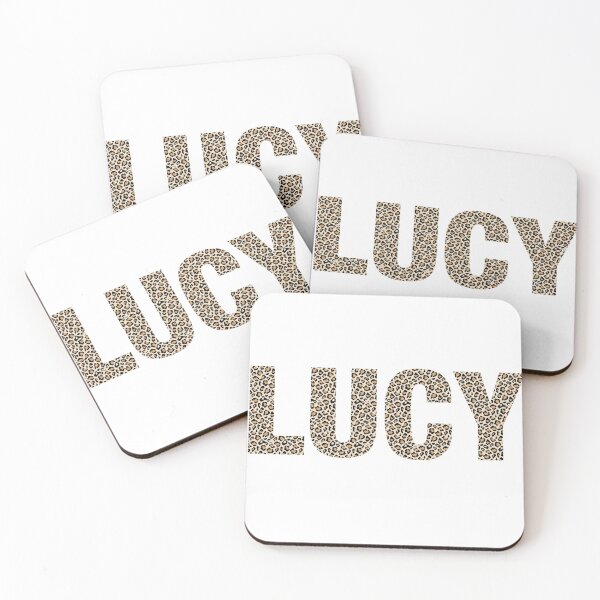Item preview, Lucy name leopard pattern my name is Lucy gift birthday holiday anniversary Essential Inspiration Joy Mood Funny designed and sold by DesignByHeartUK.