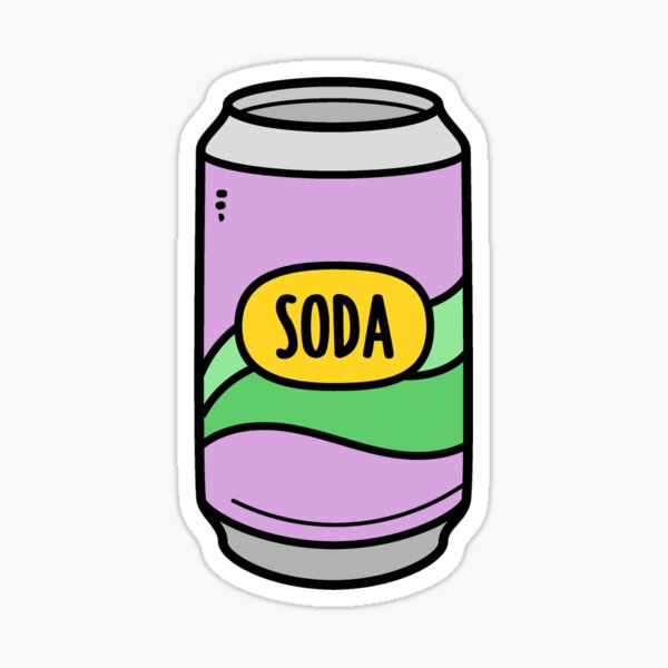 Soda and Juice Drink Stickers. Kawaii Holographic Glitter Stickers. 