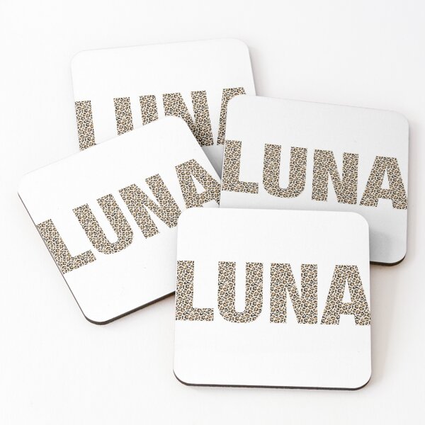 Item preview, Luna name leopard pattern my name is Luna gift birthday holiday anniversary Essential Inspiration Joy Mood Funny designed and sold by DesignByHeartUK.