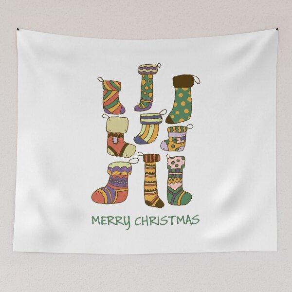 Item preview, Christmas stockings - Happy Christmas and a happy new year! - Available in stickers, clothing, etc designed and sold by crazycollective.
