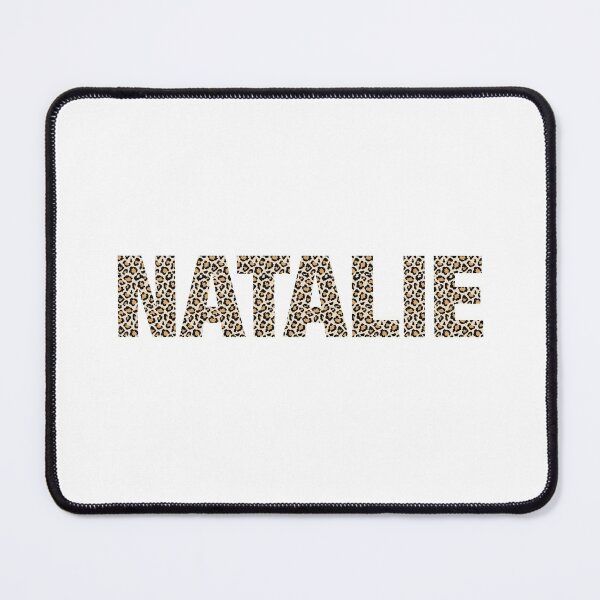 Item preview, Natalie name leopard pattern my name is Natalie gift birthday holiday anniversary Essential Inspiration Joy Mood Funny designed and sold by DesignByHeartUK.