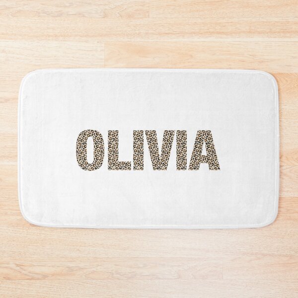 Artikelvorschau, Olivia name leopard pattern my name is Olivia gift birthday holiday anniversary Essential Inspiration Joy Mood Funny entworfen und verkauft von DesignByHeartUK.