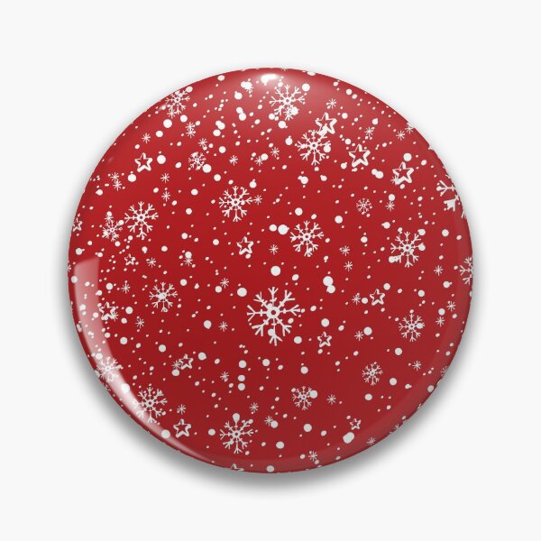 Item preview, Snow on Red Background Seamless Pattern designed and sold by Trinket-Trickster.