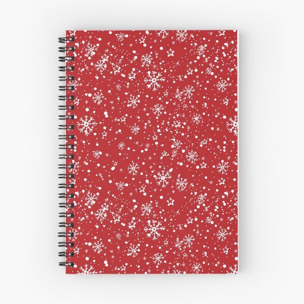 Item preview, Snow on Red Background Seamless Pattern designed and sold by Trinket-Trickster.