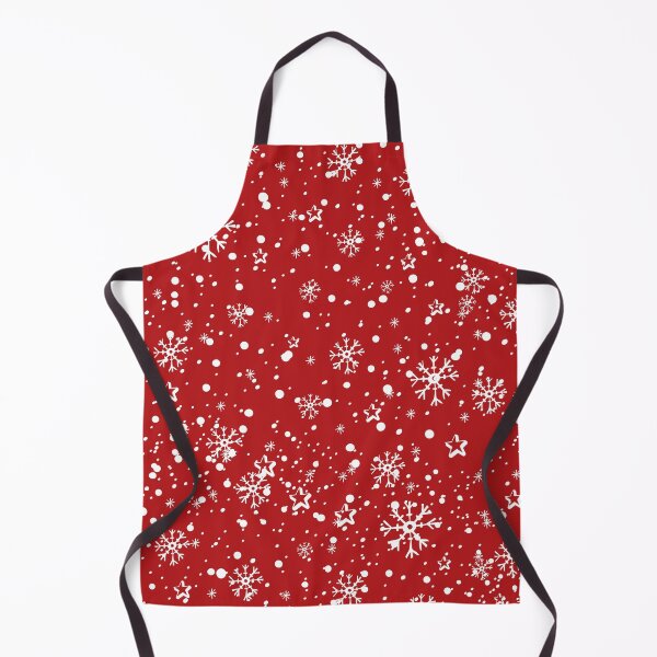 Item preview, Snow on Red Background Seamless Pattern designed and sold by Trinket-Trickster.