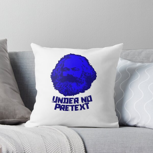 Aperçu de l'œuvre Karl Marx Under No Pretext Design - Bleu créée et vendue par CommunistGoods.