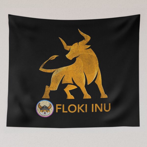 Item preview, Bull Market Floki Inu Coin To The Moon Crypto Token Floki Army Cryptocurrency Blockchain Wallet designed and sold by AriellaGross.
