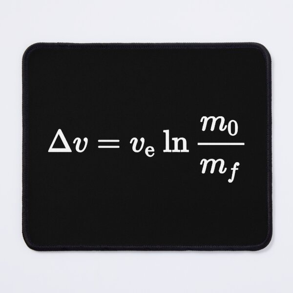 Item preview, rocket equation, most fundamental equation of space exploration dark version designed and sold by NoetherSym.