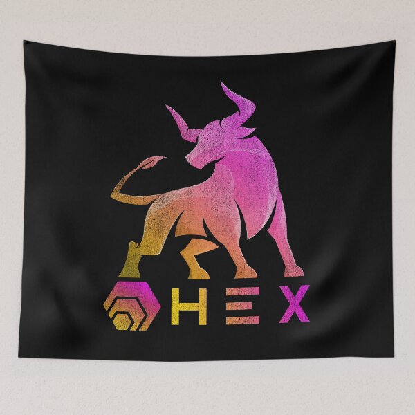 Item preview, Bull Market HEX Coin To The Moon HEX Crypto Token Cryptocurrency Blockchain Wallet designed and sold by AriellaGross.
