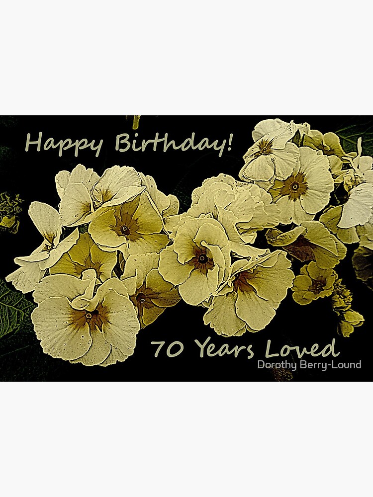 70th Years Happy Birthday Image With Flowers  Happy 70 birthday, Birthday  images, Happy birthday images