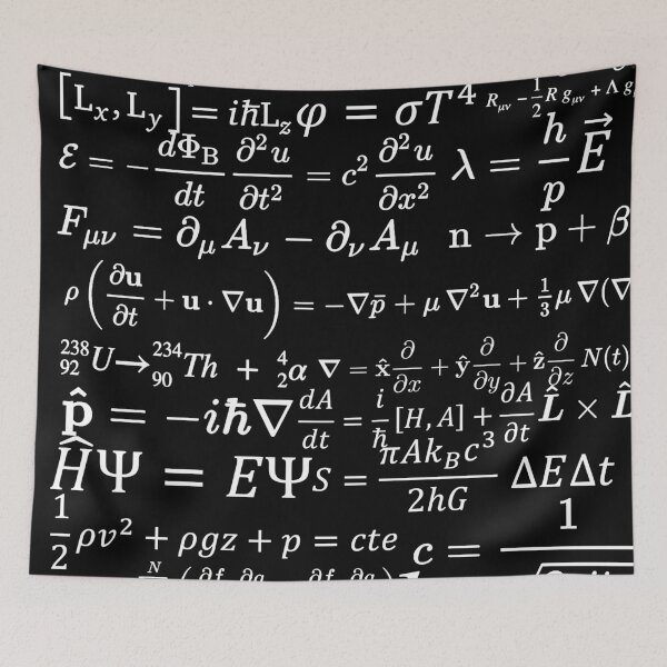 Item preview, Physics equations and formulas dark version designed and sold by NoetherSym.