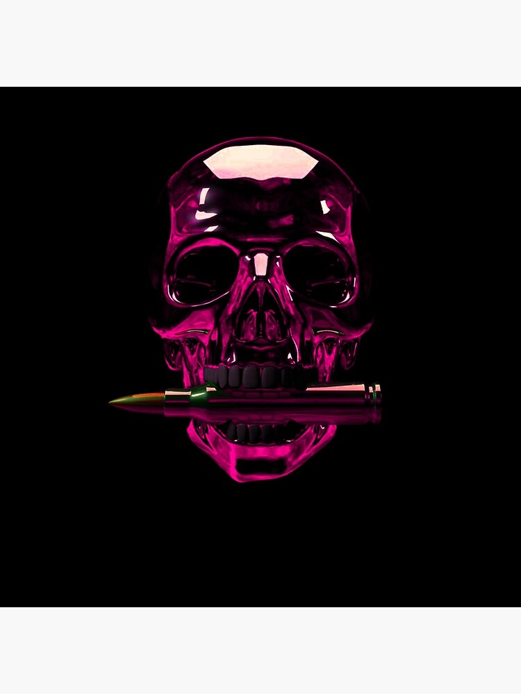"Human skull biting a bullet " Poster for Sale by Vasilicul | Redbubble