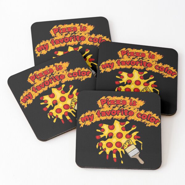 Item preview, Pizza is My Favorite Color - Orange Background designed and sold by wildjellybeans.