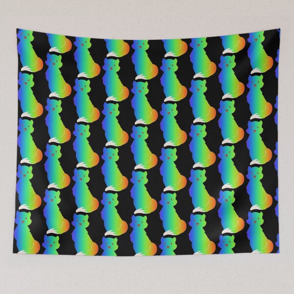 Item preview, Colourful fox pattern - Rainbow designed and sold by LukjanovArt.