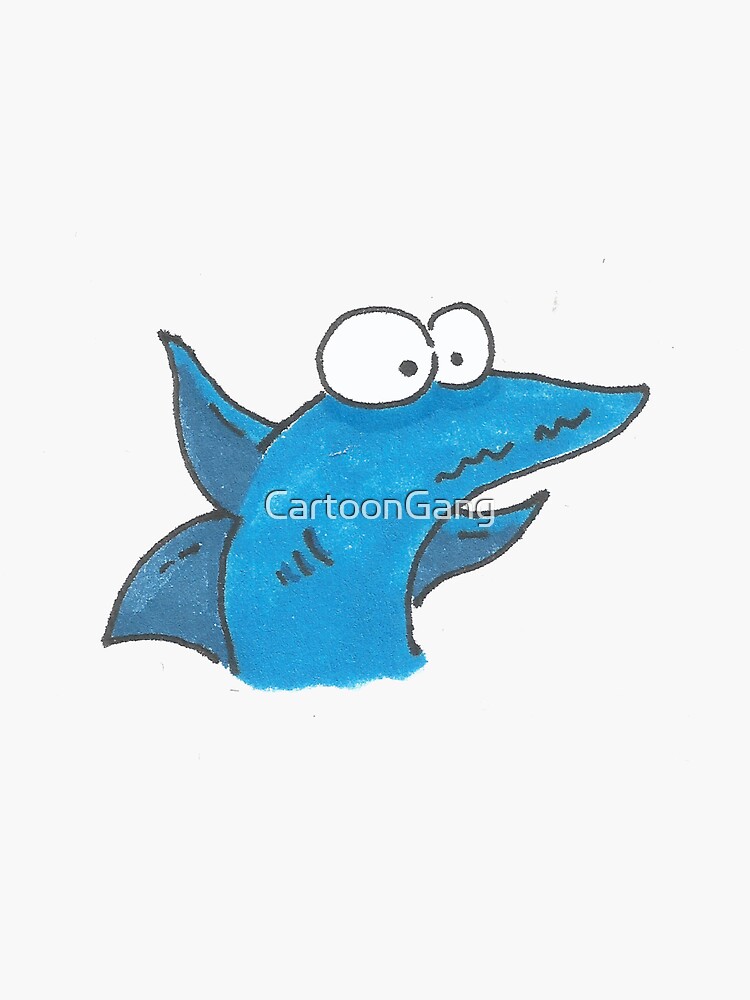 &amp;quot;Cartoon Gang - Ernest A.K.A &amp;quot;Shark attack&amp;quot;&amp;quot; Sticker for Sale by ...