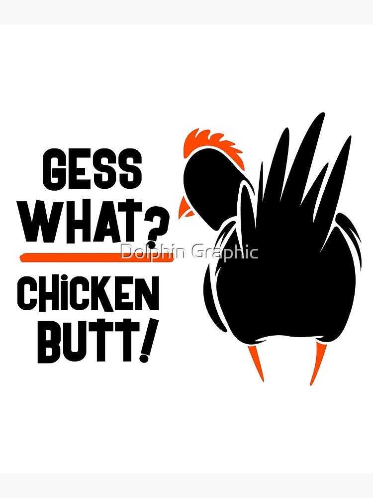 Funny Guess What? Chicken Butt! Farm Chicken Butt' Rectangle Magnet