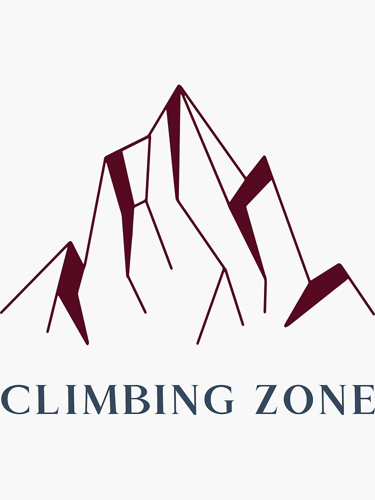 "Climbing Zone Rock Climbing, Mountain Climber, Bouldering" Sticker
