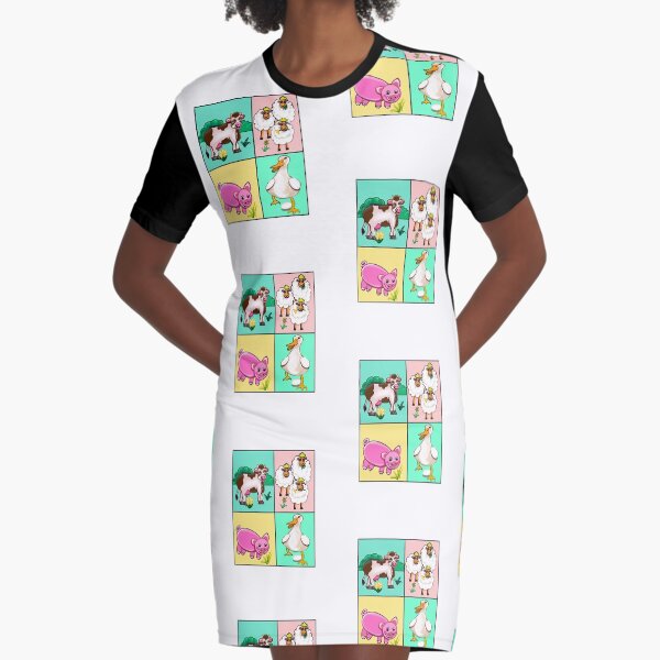 Vista previa del artículo con la obra «Animales de granja: el viejo Macdonald tenía plazas de granja ... y en esa granja tenía un perro, una vaca, un pato, una oveja», diseñado y vendido por Artonmytee.