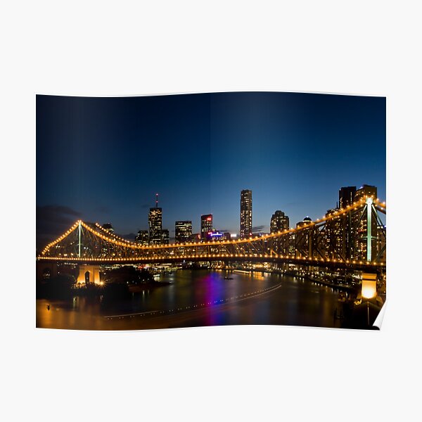 Brisbane Skyline at Dusk Poster