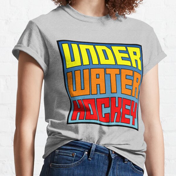 Underwater Hockey Words Square Classic T-Shirt