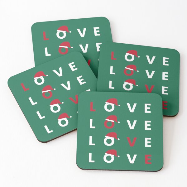 Item preview, Smiley Santa Hat in Love Text Typography designed and sold by RKMR.
