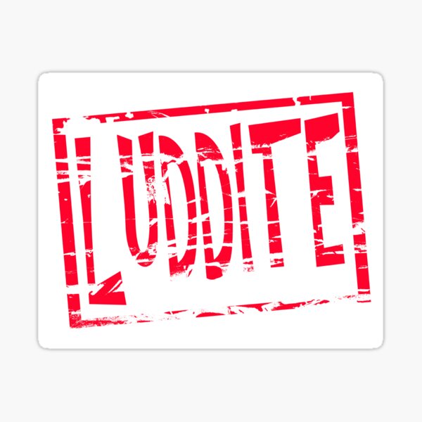Item preview, Luddite red rubber stamp effect designed and sold by stuwdamdorp.