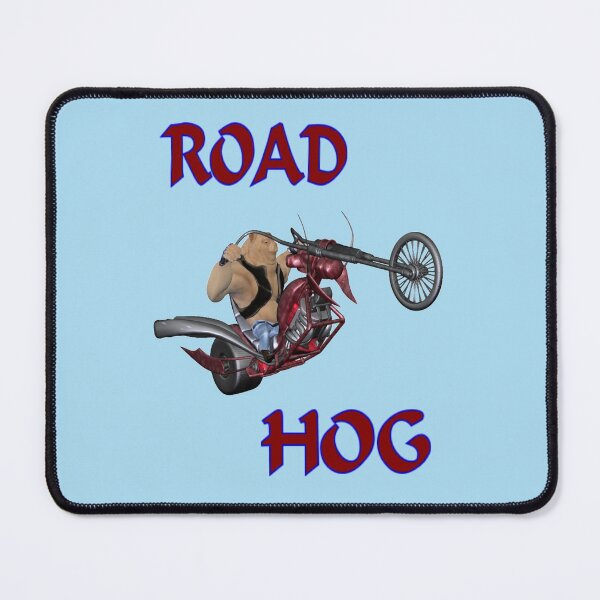 Road Hog, pig on a bike Mouse Pad