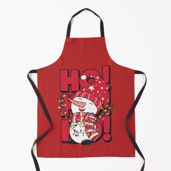 Item preview, Cute and Funny Joyful Snowman Wrapped in Colorful Christmas Lights Wearing Santa Hat HO HO HO designed and sold by zenturtlemerch.