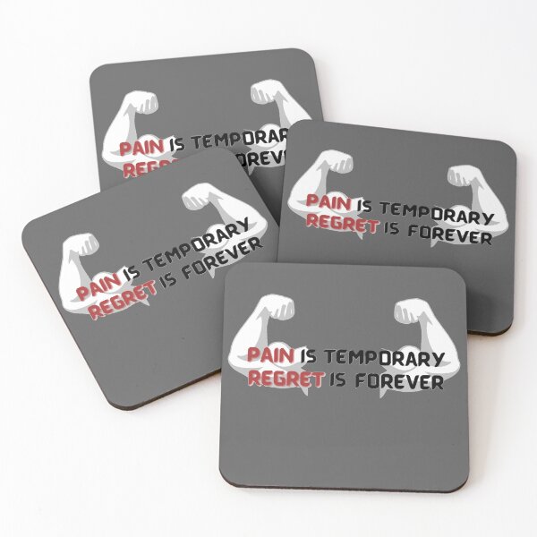 Item preview, Pain is temporary regret is forever, motivational quote for workout and study, inspirational saying, gift for men, gift for women designed and sold by Special-Art1.