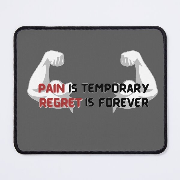Item preview, Pain is temporary regret is forever, motivational quote for workout and study, inspirational saying, gift for men, gift for women designed and sold by Special-Art1.