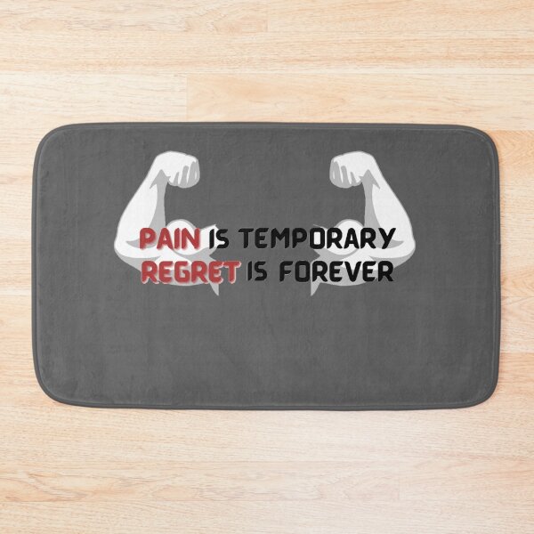 Item preview, Pain is temporary regret is forever, motivational quote for workout and study, inspirational saying, gift for men, gift for women designed and sold by Special-Art1.