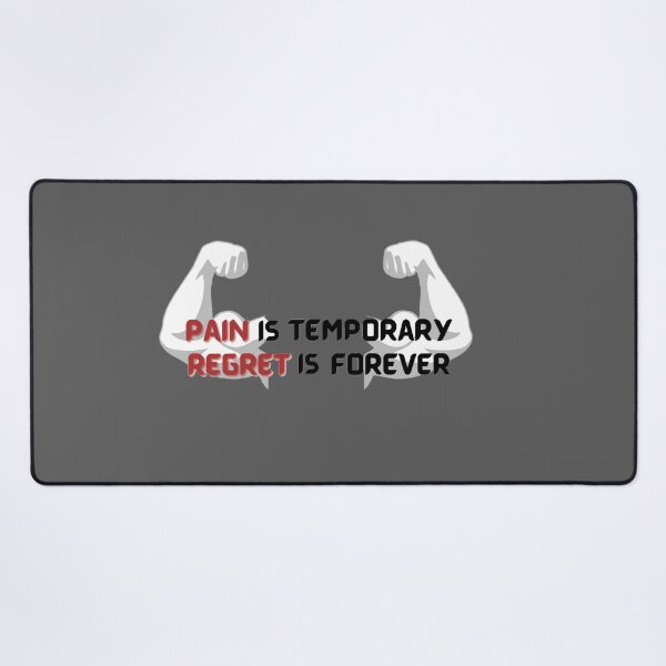 Item preview, Pain is temporary regret is forever, motivational quote for workout and study, inspirational saying, gift for men, gift for women designed and sold by Special-Art1.