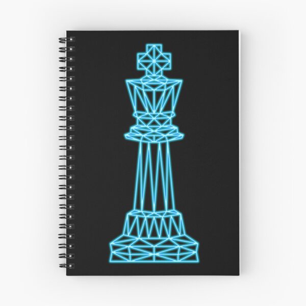 Item preview, Geometric neon blue chess king designed and sold by felinefeelings.