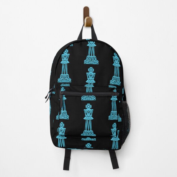 Item preview, Geometric neon blue chess king designed and sold by felinefeelings.