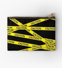 Caution Tape Studio Pouch