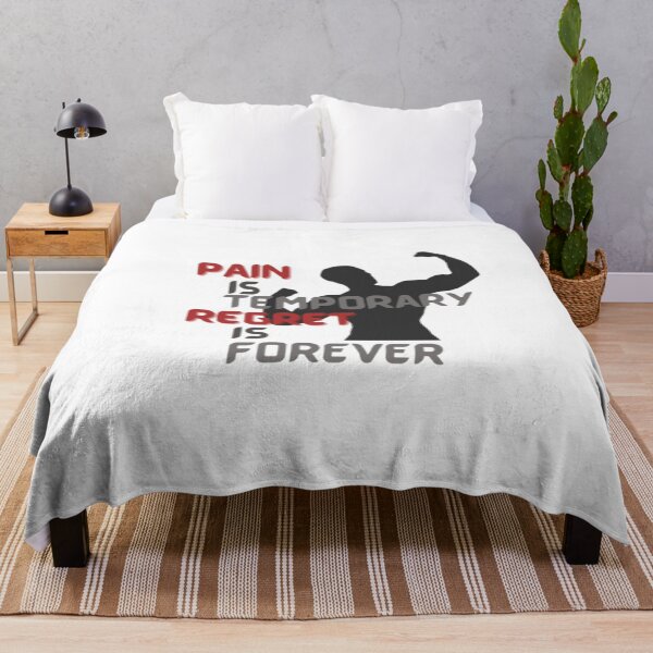 Item preview, Pain is temporary regret is forever, motivational quote for workout and study, inspirational saying, gift for men, gift for women designed and sold by Special-Art1.