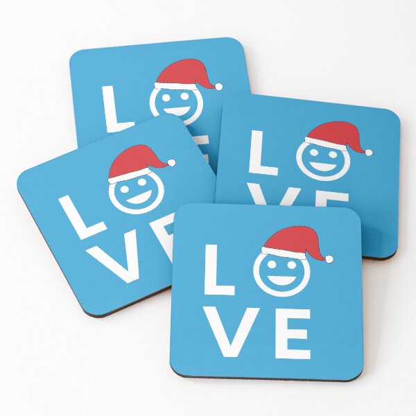 Item preview, Smiley Santa Hat in Love Text Typography designed and sold by RKMR.