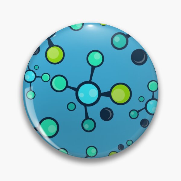 Item preview, Blue green molecules science pattern designed and sold by MoPaws.