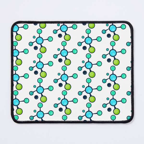 Item preview, Blue green molecules science pattern designed and sold by MoPaws.